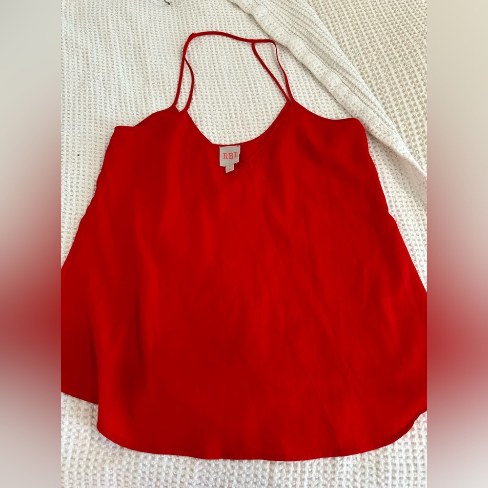 Red thin strap camisole top - RBL